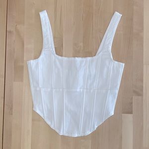 White corset cropped top. Small. OW Intimates